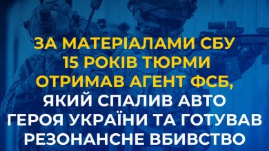 Агент ФСБ, який підпалив авто Героя України та готував вбивство командира, засуджений до 15 років