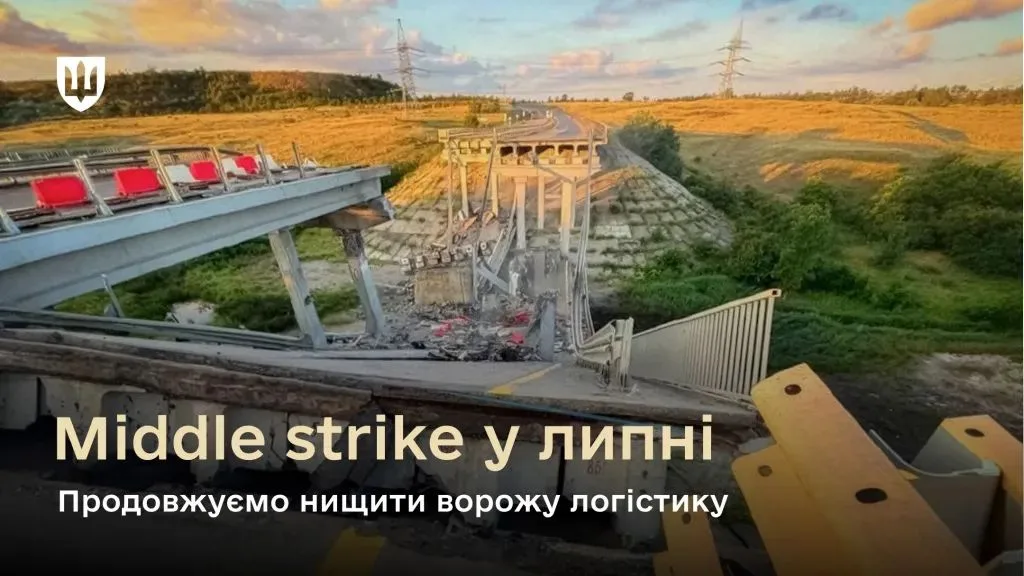 Сили оборони України у липні завдали серії middle strike по логістиці, ППО та БпЛА РФ
