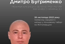 Прокурор Херсонської обласної прокуратури Дмитро Бугрименко помер під час служби на Житомирщині
