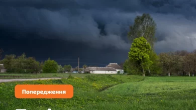 Укргідрометцентр попереджає про грози, град і шквали 17–18 серпня