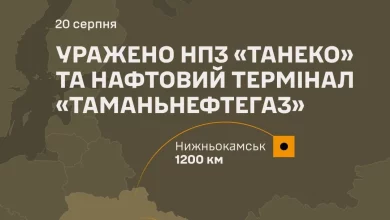 Сили оборони України вразили НПЗ у Татарстані та нафтовий термінал у Краснодарському краї РФ