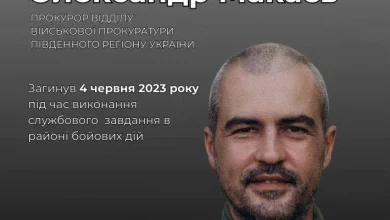 Полковник юстиції Олександр Макаєв загинув під час бойового завдання на півдні України