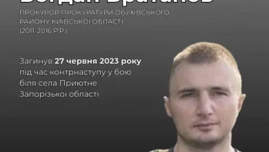 Офіс Генпрокурора вшанував пам’ять загиблого командира батальйону Богдана Братанова