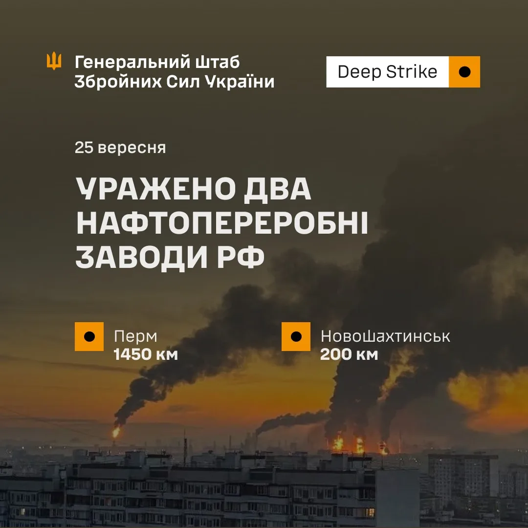 Сили оборони України вразили два нафтопереробні заводи та РЛС у РФ