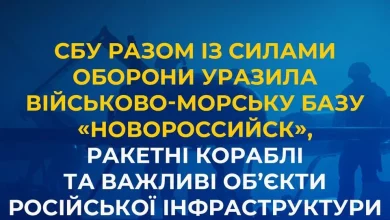 СБУ та Сили оборони атакували військово-морську базу «Новороссийск» і кораблі ЧФ рф