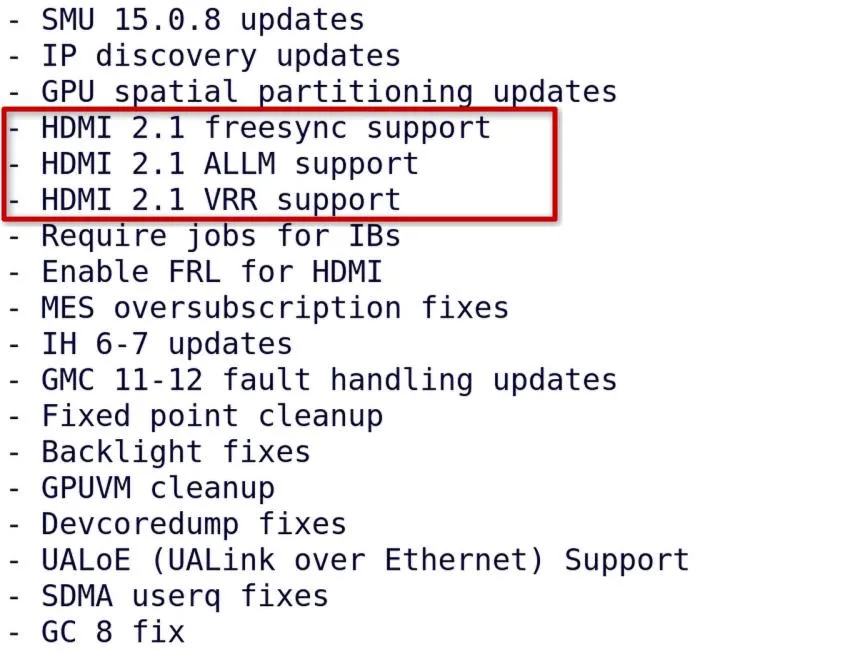 Linux 7.4 за замовчуванням увімкне HDMI 2.1 з FreeSync та VRR