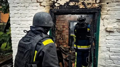 Удар дрона по Богодухову на Харківщині спричинив пожежу в гаражі