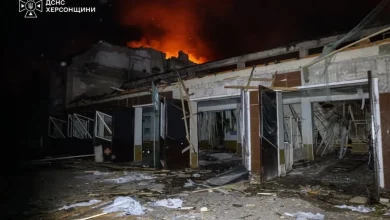 Нічна атака РФ по Херсону спричинила пожежу в підрозділі ДСНС