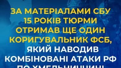На Хмельниччині агент фсб отримав 15 років за коригування комбінованих ударів рф