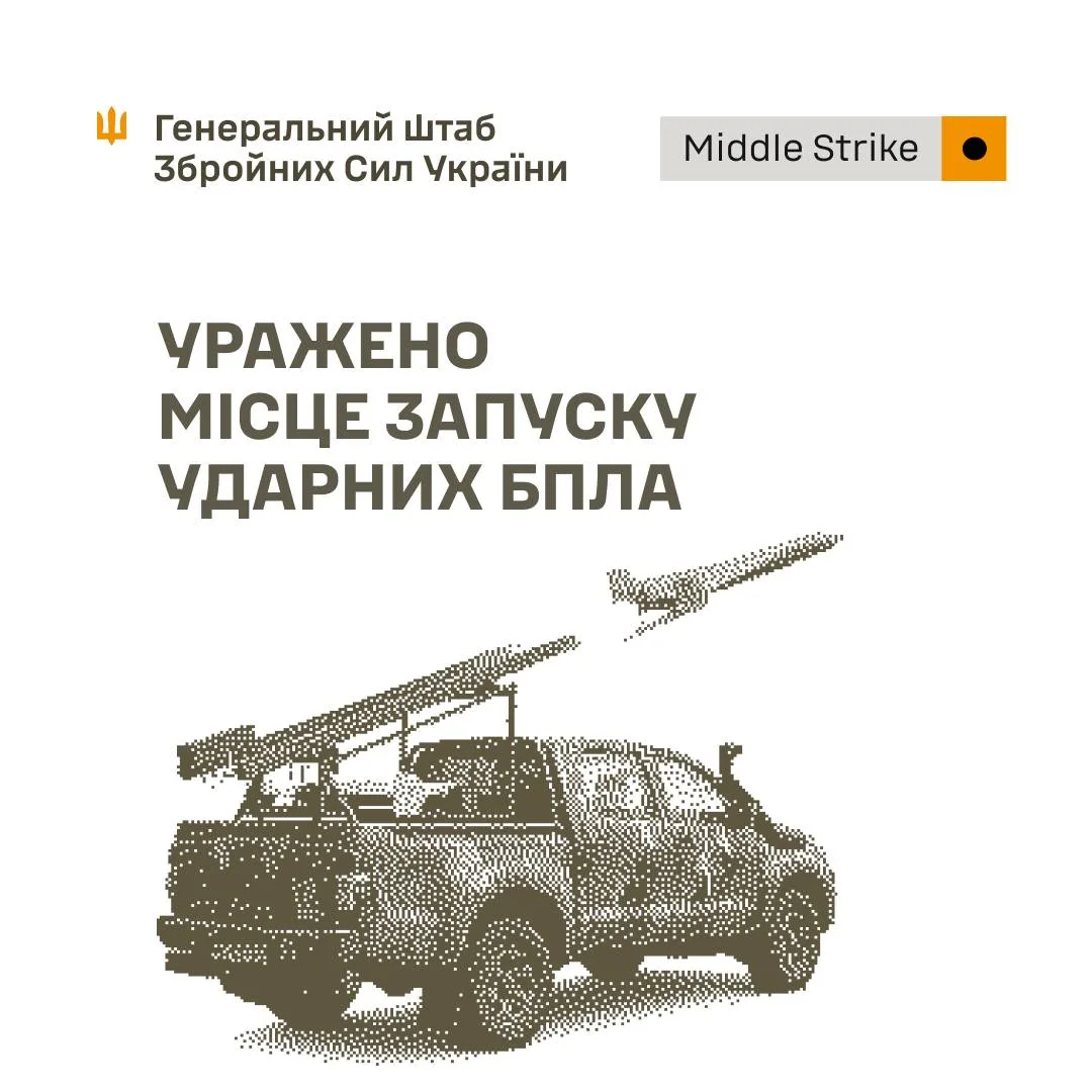 Сили оборони України вразили пусковий майданчик БпЛА, пункт управління та переправу окупантів