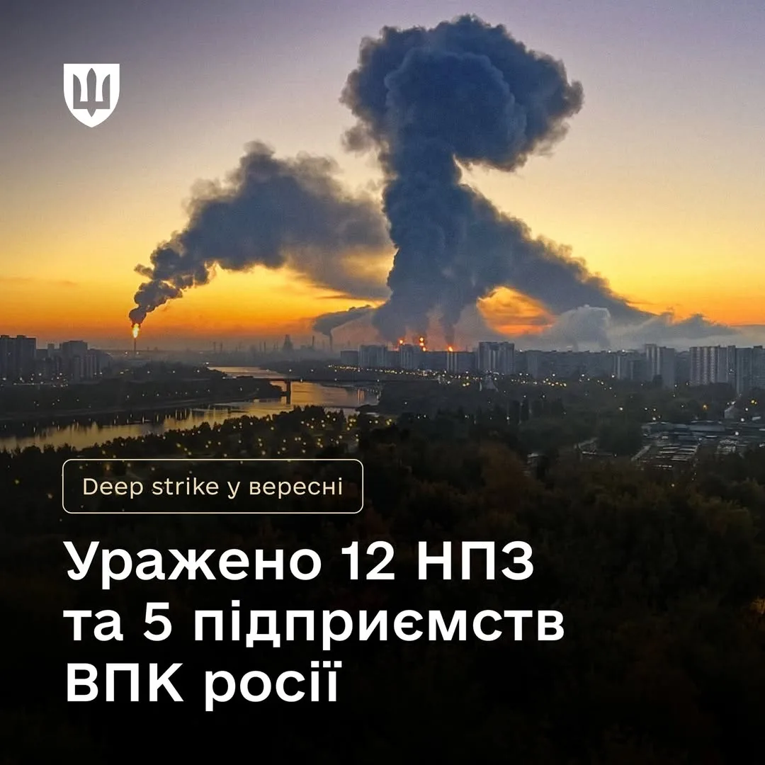 Сили оборони у вересні вразили десятки об’єктів паливної й військової інфраструктури РФ