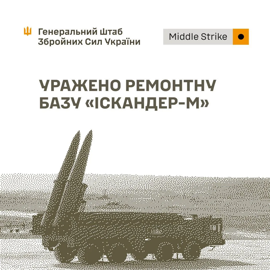 Сили оборони України вразили базу ремонту «Іскандер-М», РЛС та склади рф