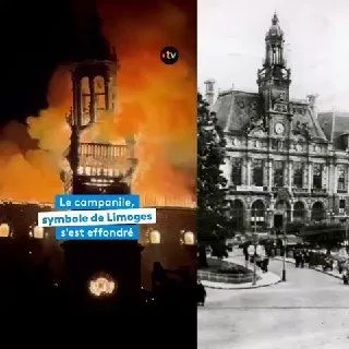 У Ліможі підпалили історичну мерію, обвалилася 43-метрова дзвіниця