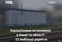 Укрзалізниця встановила 33 мобільні укриття в Києві та області