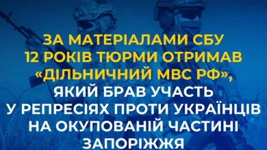 Колаборанта з окупаційного «мвс рф» засудили до 12 років ув’язнення
