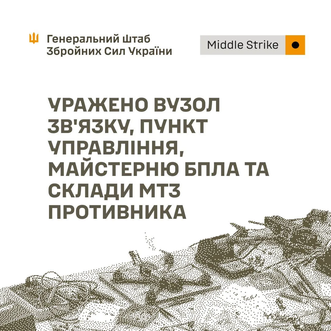 Сили оборони вразили вузол звʼязку, пункти управління та склади рф на кількох напрямках