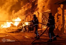 Нічна атака БпЛА по Харкову: п’ятеро поранених і масштабна пожежа
