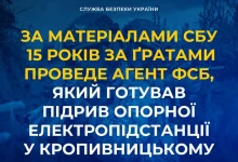 Агент фсб, який готував підрив електропідстанції у Кропивницькому, засуджений до 15 років
